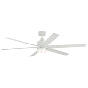 Loa 65" Outdoor Ceiling Fan with Light in Matte White