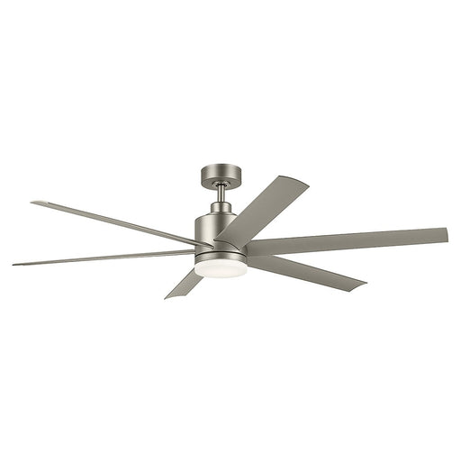 Loa 65" Outdoor Ceiling Fan with Light in Painted Brushed Nickel