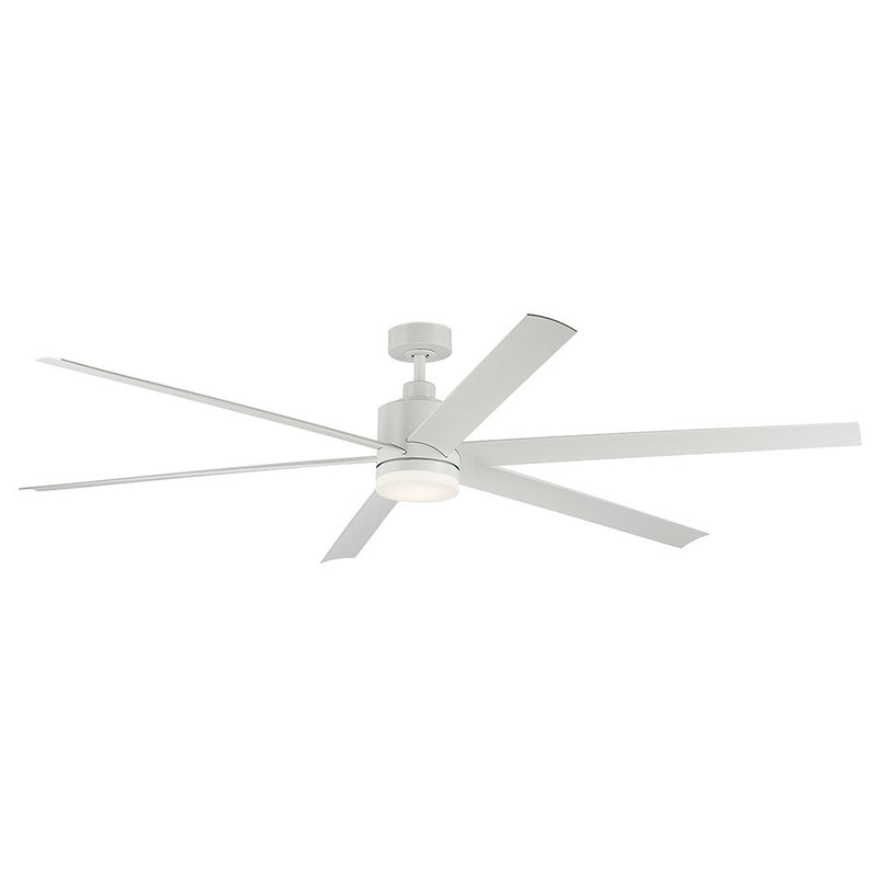 Loa 80" Outdoor Ceiling Fan with Light in Matte White