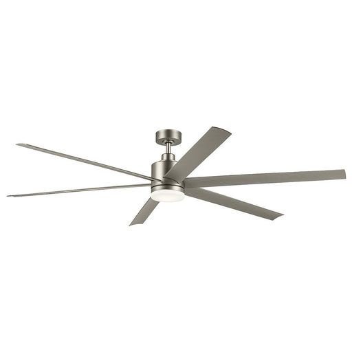 Loa 80" Outdoor Ceiling Fan with Light in Painted Brushed Nickel