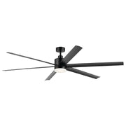 Loa 80" Outdoor Ceiling Fan with Light in Satin Black