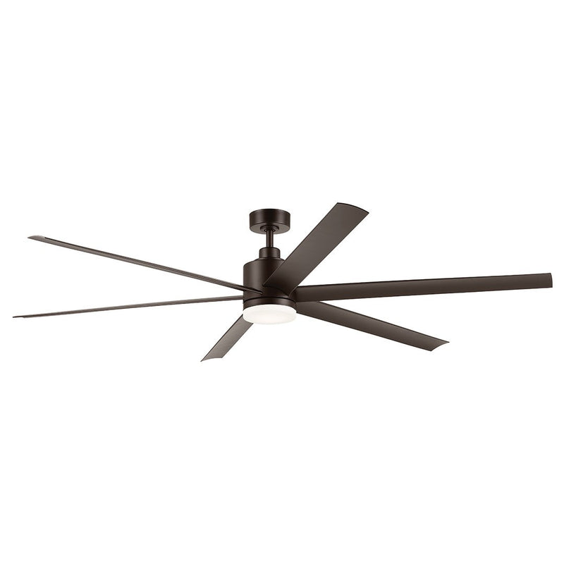 Loa 80" Outdoor Ceiling Fan with Light in Satin Natural Bronze