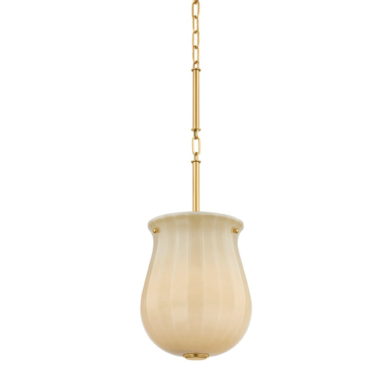 Nevins Small Pendant in Aged Brass