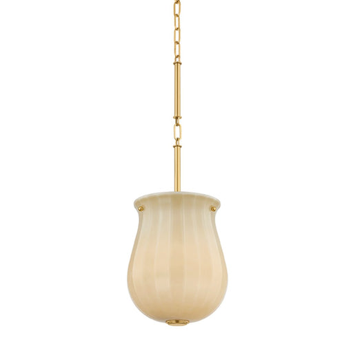 Nevins Small Pendant in Aged Brass
