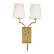 Glenford 2-Light Wall Sconce in Aged Brass