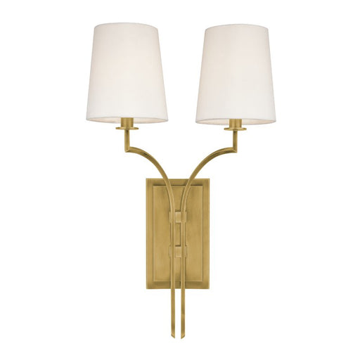 Glenford 2-Light Wall Sconce in Aged Brass