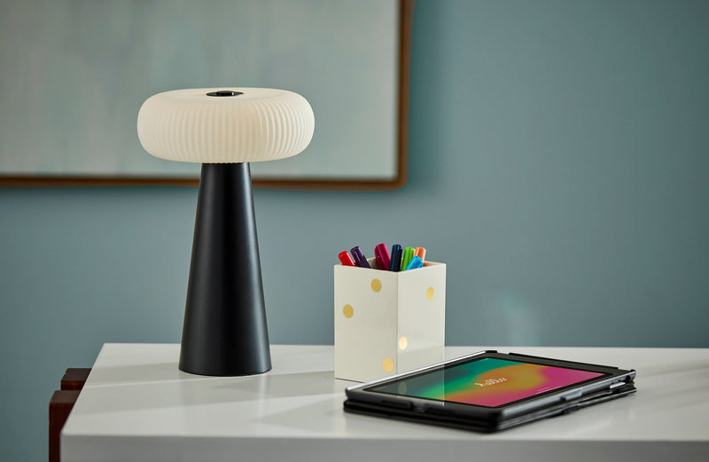 Ozzie LED Cordless Table Lamp in Black