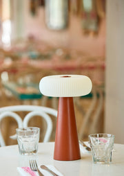 Ozzie LED Cordless Table Lamp in Reddish Brown