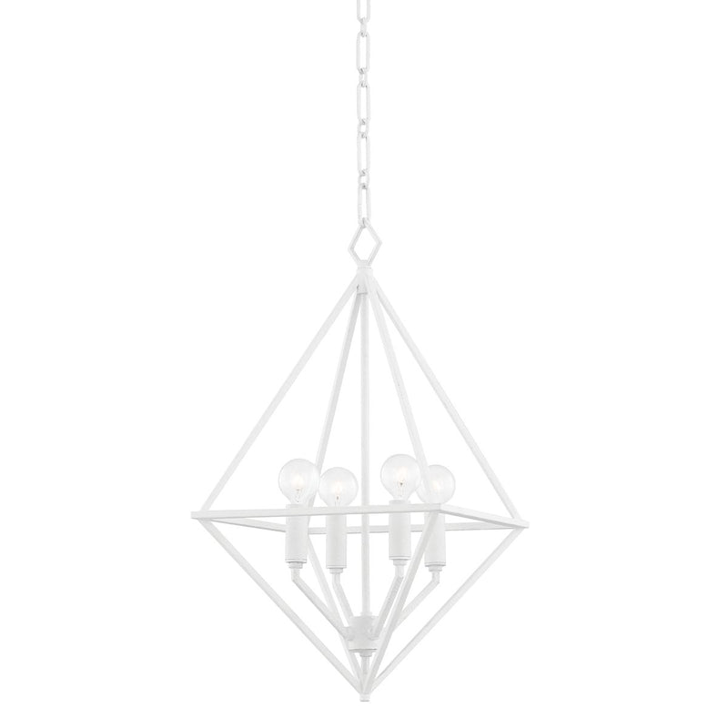 Haines 3-Light Chandelier in White Plaster