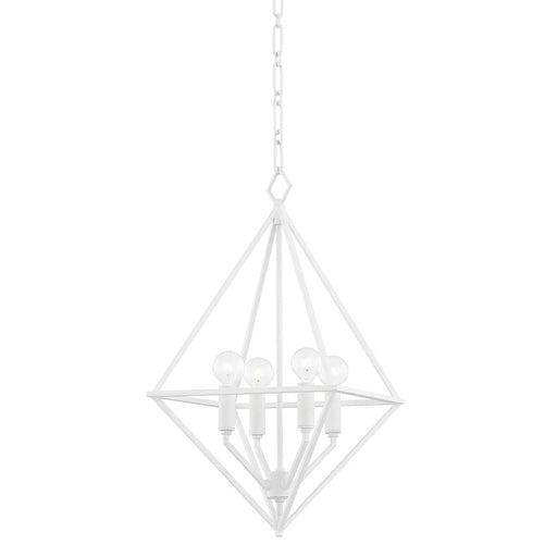Haines 3-Light Chandelier in White Plaster