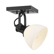 Hines Adjustable Semi-Flush Mount in Matte Black