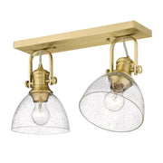 Hines 2-Light Semi-Flush Mount in Brushed Champagne Brass
