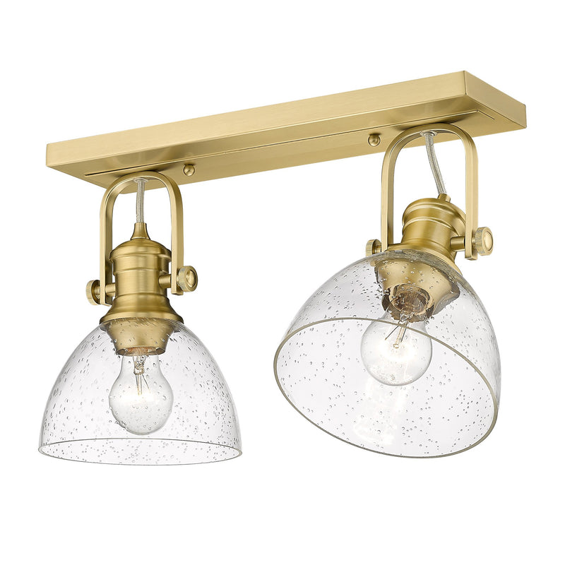 Hines 2-Light Semi-Flush Mount in Brushed Champagne Brass