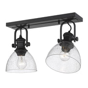 Hines 2-Light Semi-Flush Mount in Matte Black