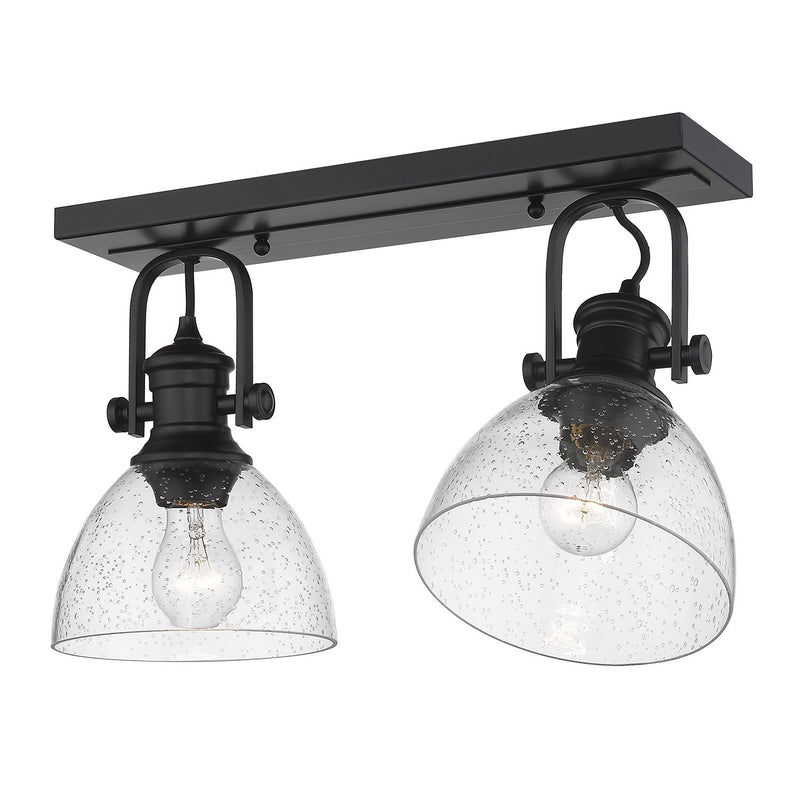 Hines 2-Light Semi-Flush Mount in Matte Black