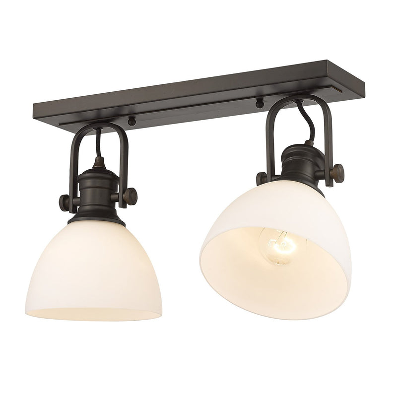 Hines 2-Light Semi-Flush Mount in Rubbed Bronze