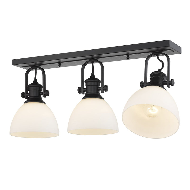 Hines 3-Light Semi-Flush Mount in Matte Black
