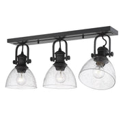 Hines 3-Light Semi-Flush Mount in Matte Black