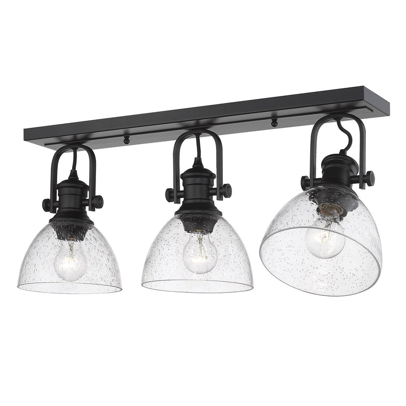 Hines 3-Light Semi-Flush Mount in Matte Black