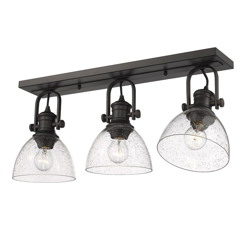 Hines 3-Light Semi-Flush Mount in Rubbed Bronze