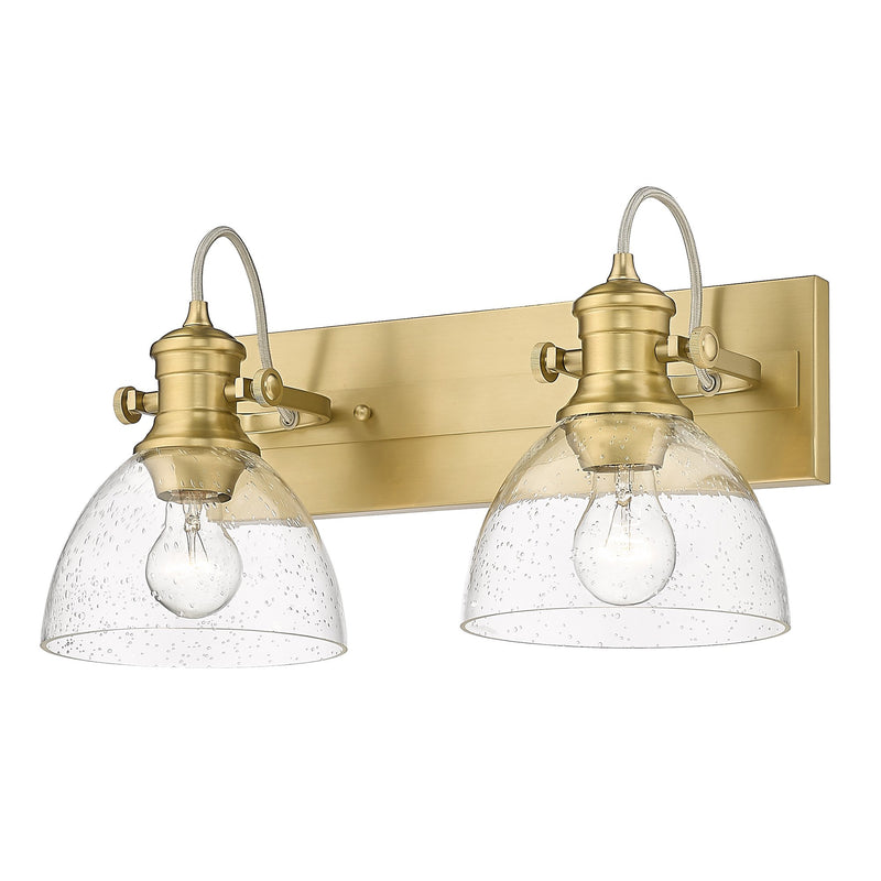 Hines 2-Light Bath Vanity Light in Brushed Champagne Brass
