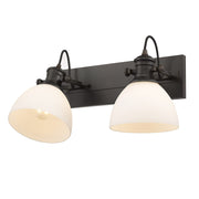 Hines 2-Light Bath Vanity Light in Rubbed Bronze