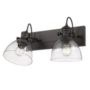 Hines 2-Light Bath Vanity Light in Rubbed Bronze