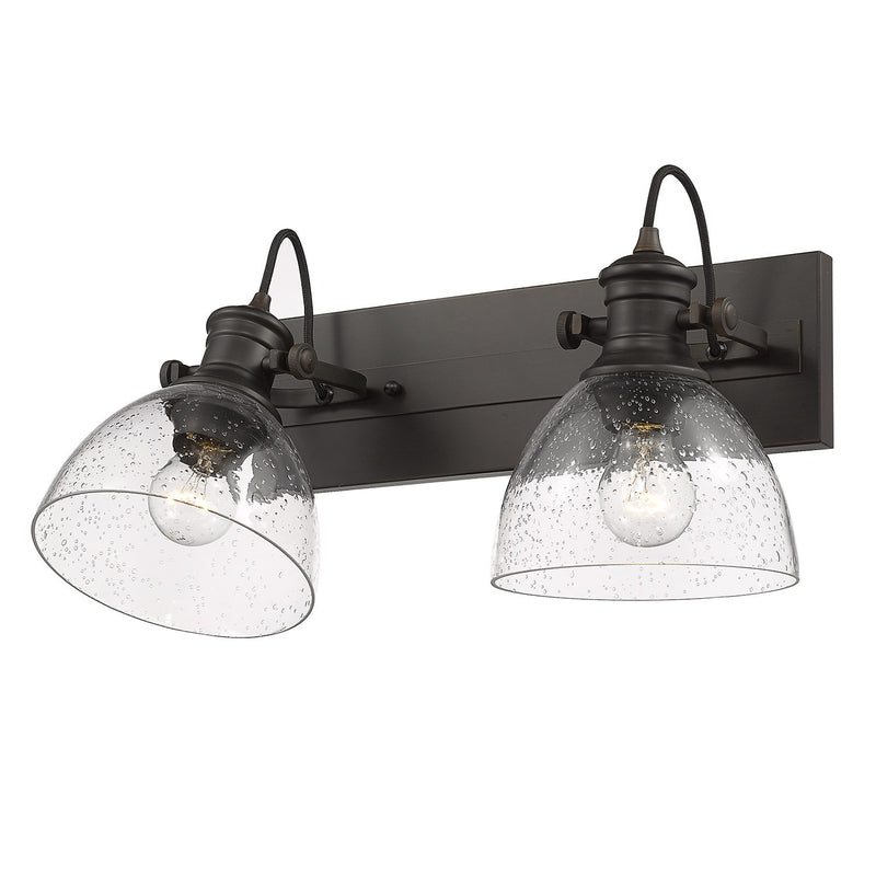 Hines 2-Light Bath Vanity Light in Rubbed Bronze