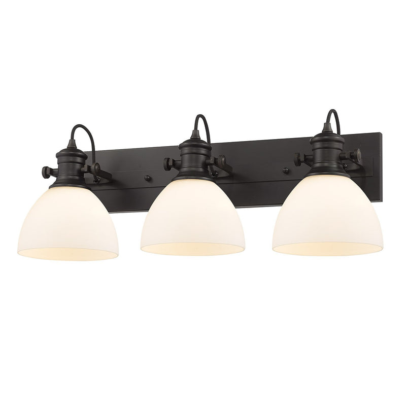 Hines 3-Light Bath Vanity Light in Rubbed Bronze
