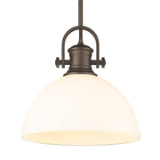 Hines 14" Pendant in Rubbed Bronze