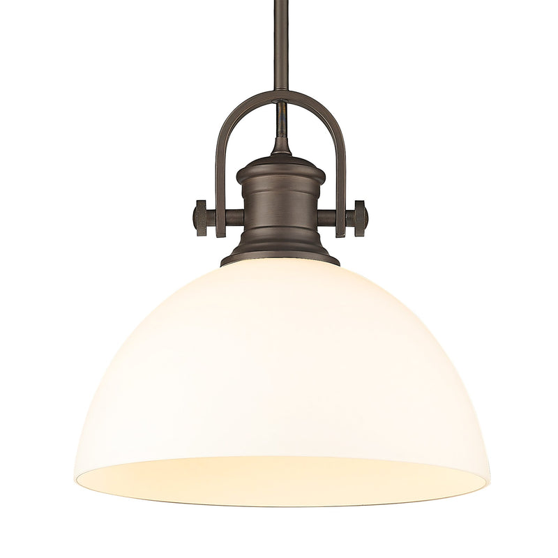 Hines 14" Pendant in Rubbed Bronze