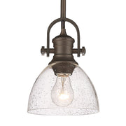 Hines 7" Mini Pendant in Rubbed Bronze