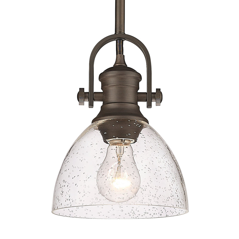 Hines 7" Mini Pendant in Rubbed Bronze