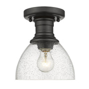 Hines 7" Semi-Flush Mount in Matte Black