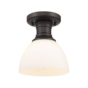 Hines 7" Semi-Flush Mount in Rubbed Bronze