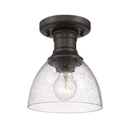 Hines 7" Semi-Flush Mount in Rubbed Bronze