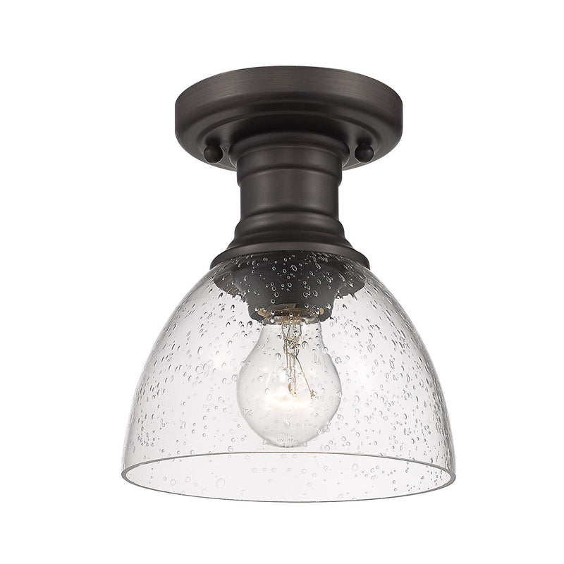 Hines 7" Semi-Flush Mount in Rubbed Bronze