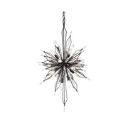 Orbital 16-Light 20" Foyer Chandelier in Carbon