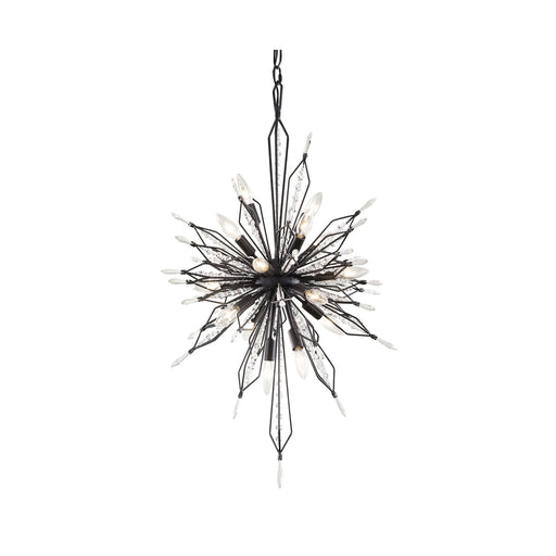 Orbital 16-Light 20" Foyer Chandelier in Carbon