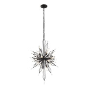 Orbital 16-Light 20" Foyer Chandelier in Carbon