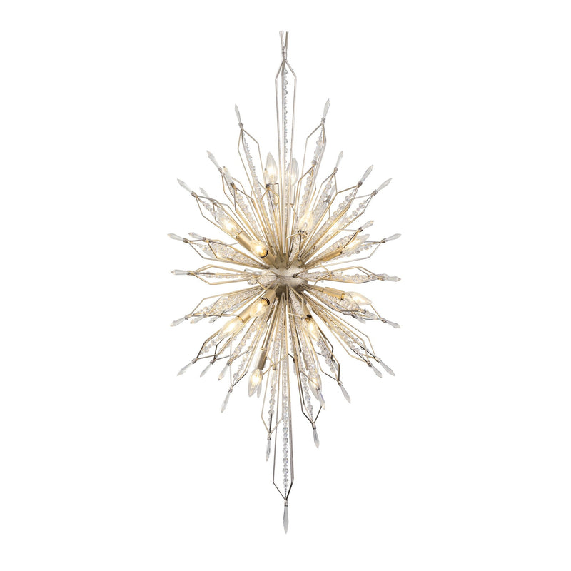 Orbital 20-Light 24" Foyer Chandelier in Gold Dust