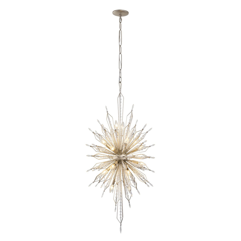 Orbital 20-Light 24" Foyer Chandelier in Gold Dust