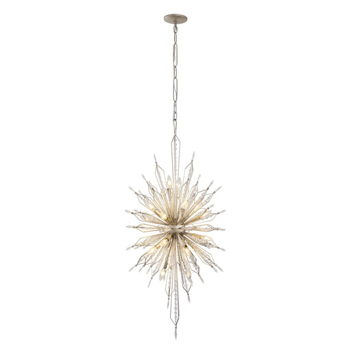 Orbital 20-Light 24" Foyer Chandelier in Gold Dust