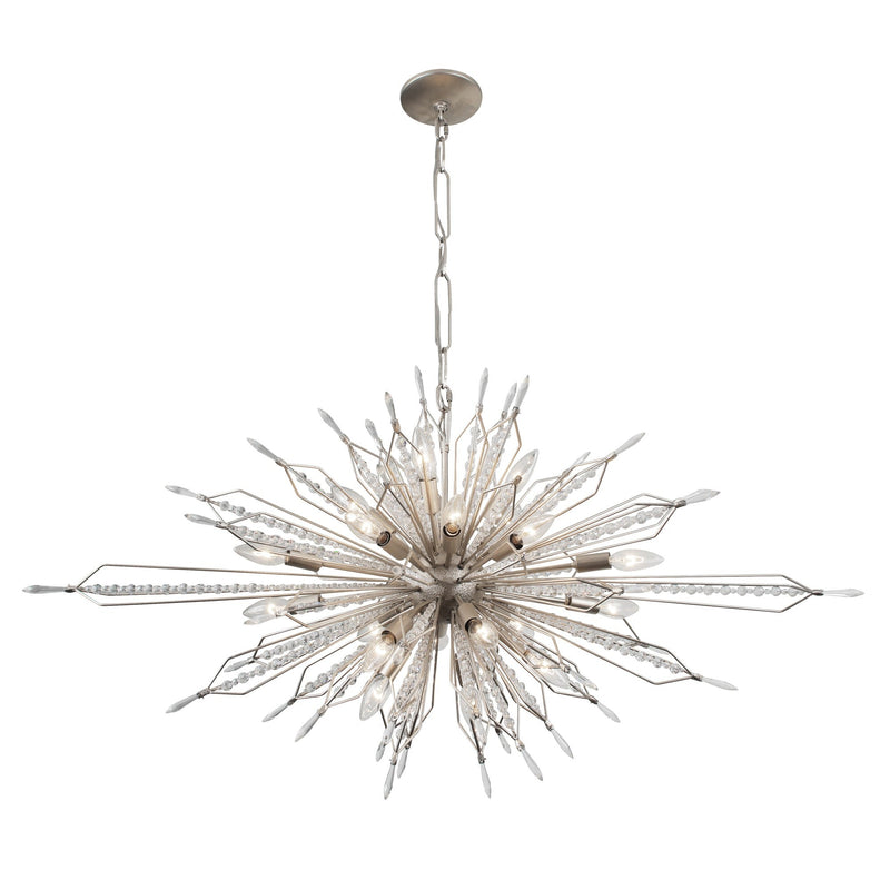 Orbital 20-Light 48" Oval Chandelier in Gold Dust