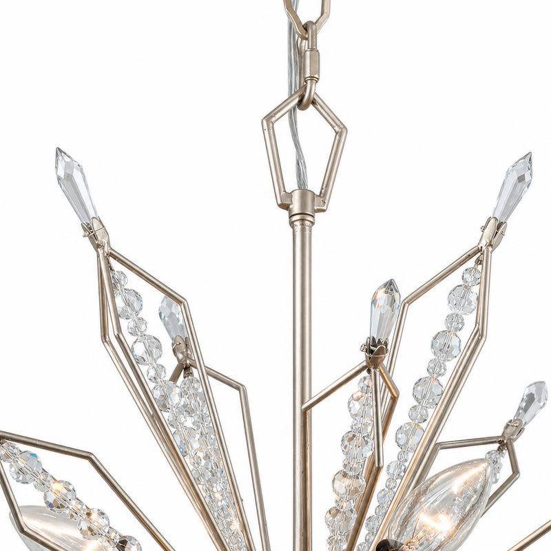Orbital 8-Light 22" Chandelier in Gold Dust