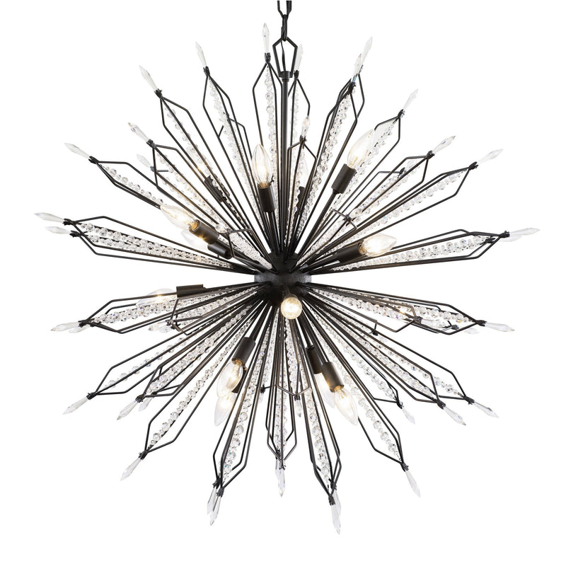Orbital 16-Light 36" Chandelier in Carbon