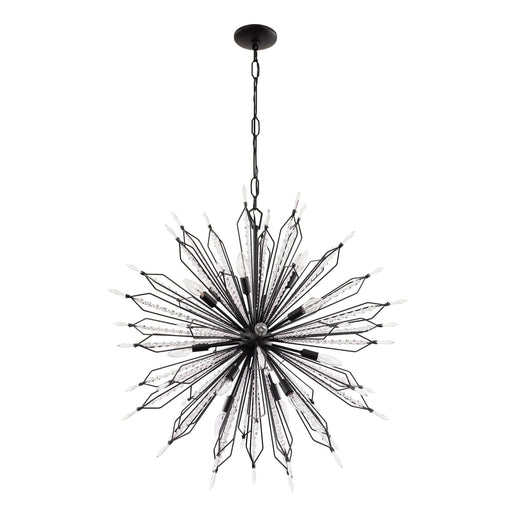 Orbital 16-Light 36" Chandelier in Carbon
