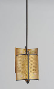 Caspian 2 Light Pendant in Oil Rubbed Bronze / Antique Brass