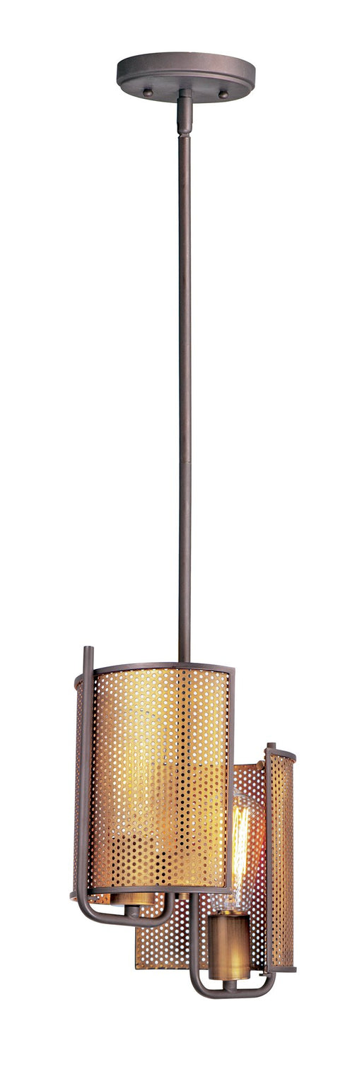Caspian 2 Light Pendant in Oil Rubbed Bronze / Antique Brass