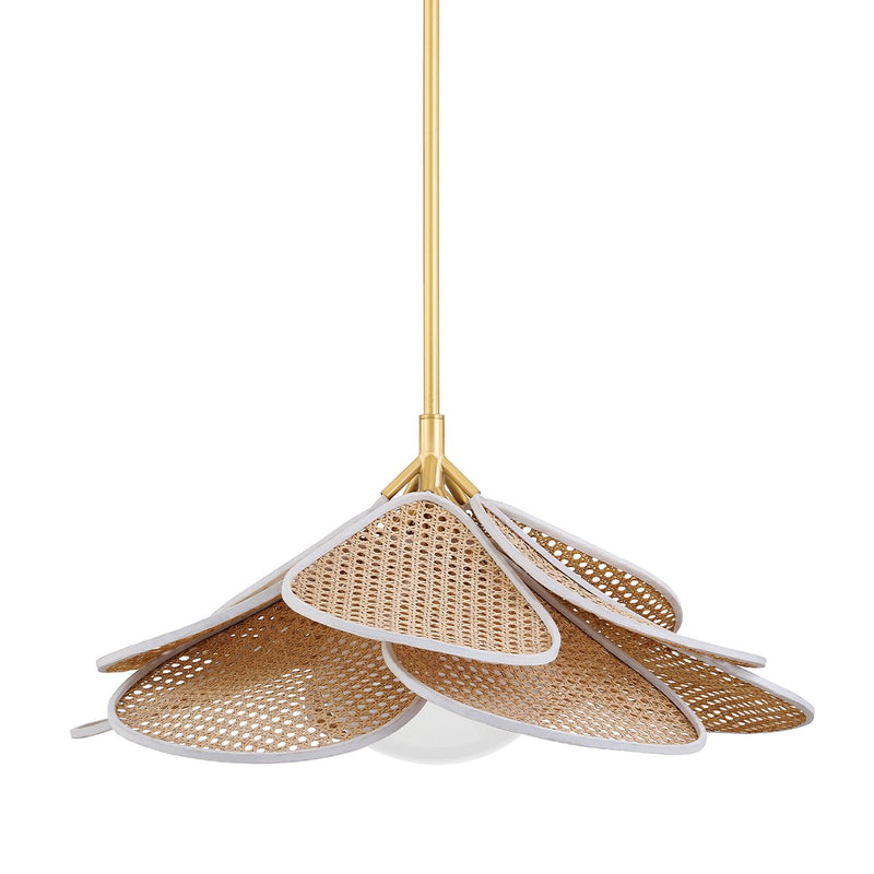 Florina 28" Pendant in Aged Brass